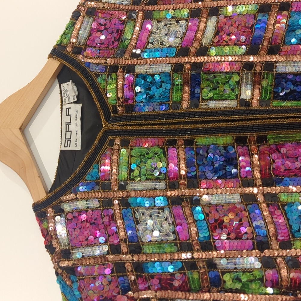VINTAGE Scala Sequin Blazer